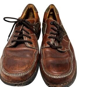 Clarks Shoes Mens Size 12 Brown Leather Lace‎ Up Comfort Casual Walking Oxford